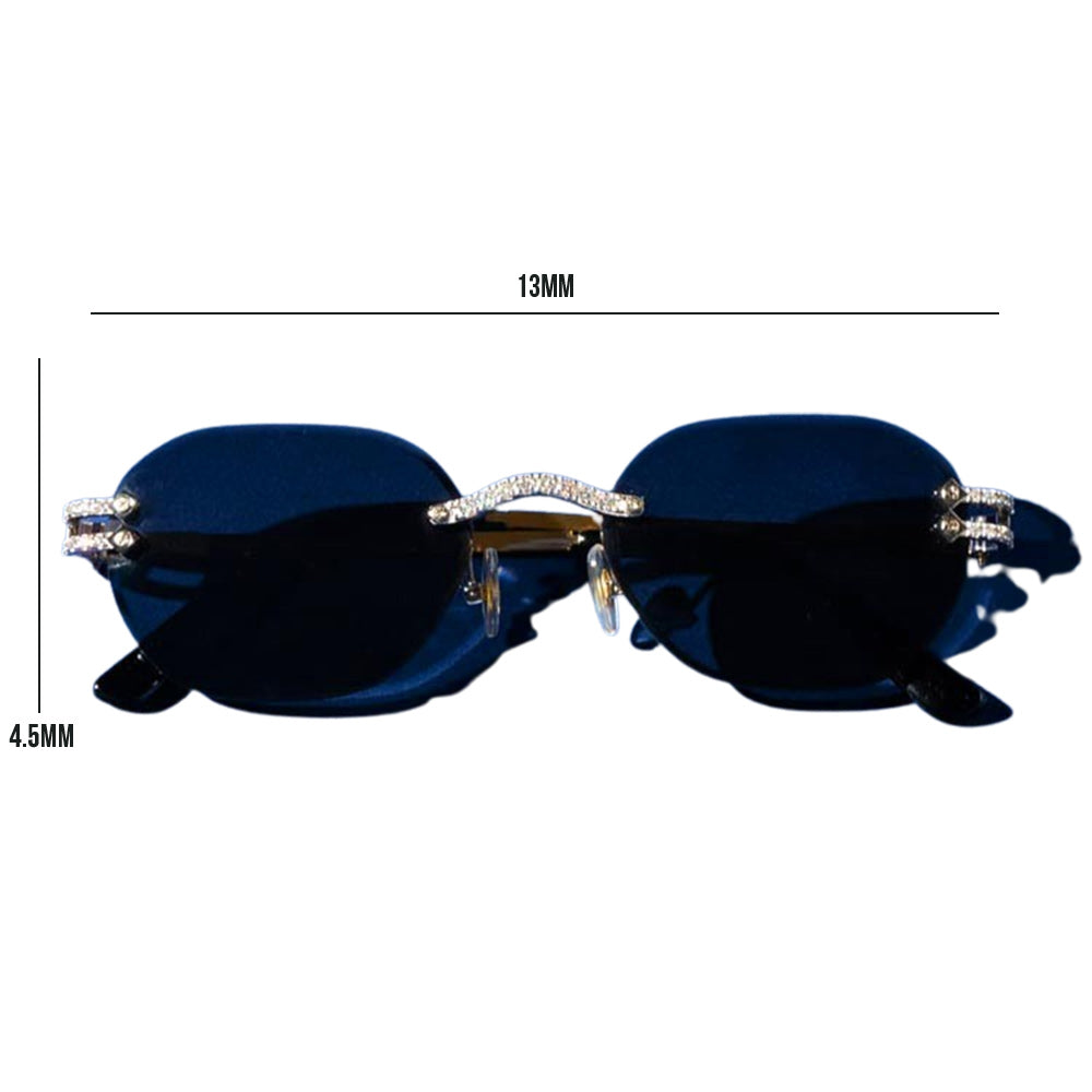 Rimless wayfarer best sale