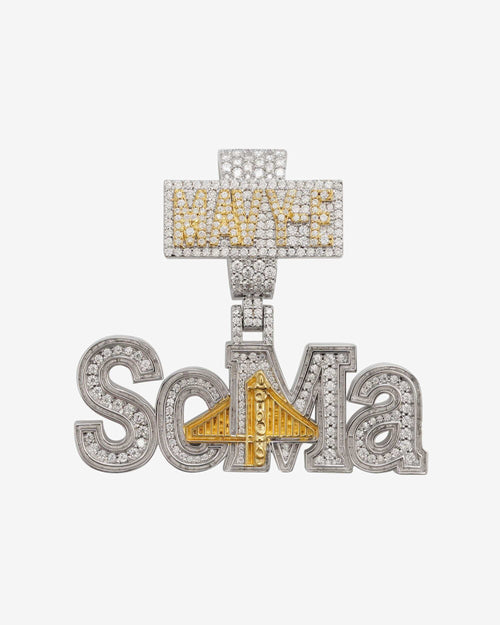soma custom moissanite name pendant 14k gold icecartel white