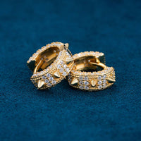 Spiked mini earrings icecartel 14k gold