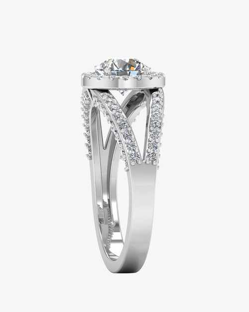 split shank halo moissanite engagement ring icecartel side
