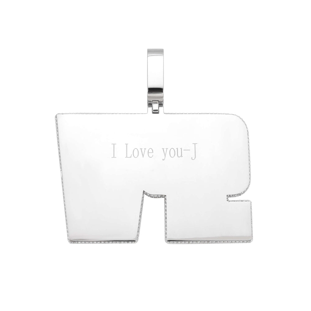 spw moissanite custom name pendant 14k gold ICECARTEL back