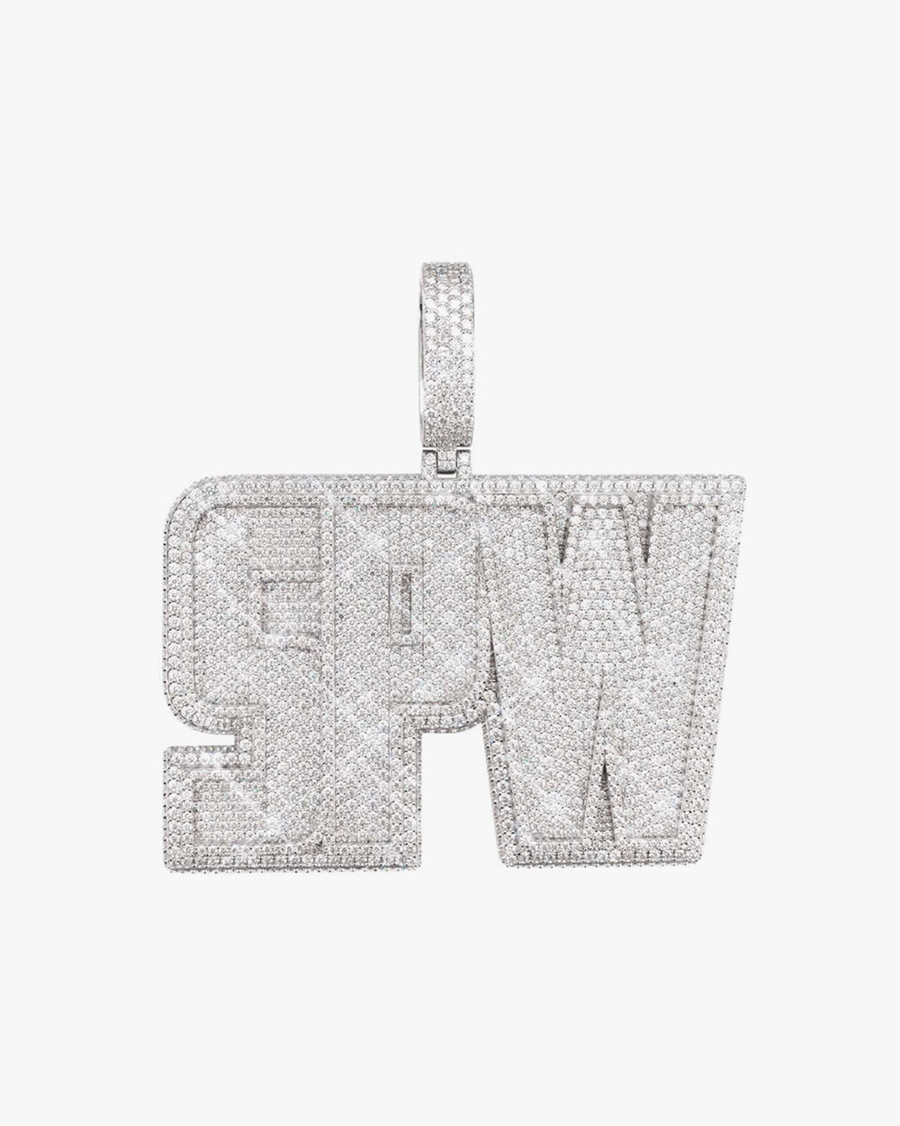 spw moissanite custom name pendant 14k gold ICECARTEL F6