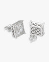 Square Pointer Moissanite Earrings 14K Gold - White Gold