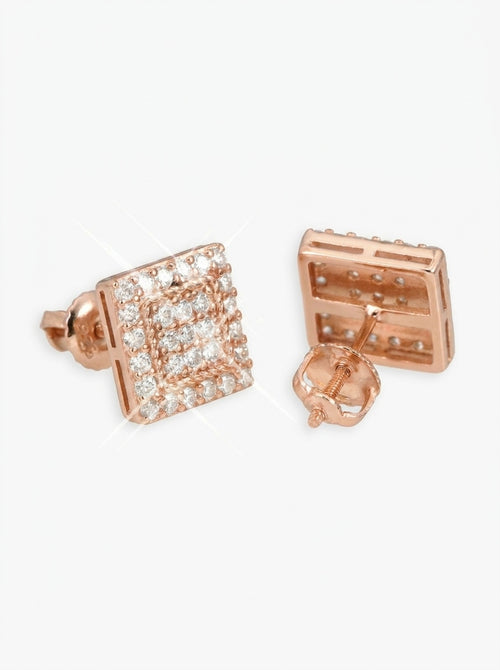 square wire moissanite earrings 14k rose gold icecartel main