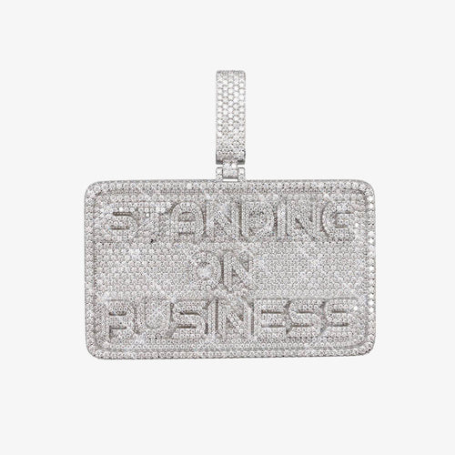 standing on business moissanite custom name pendant 14k gold ICECARTEL f6