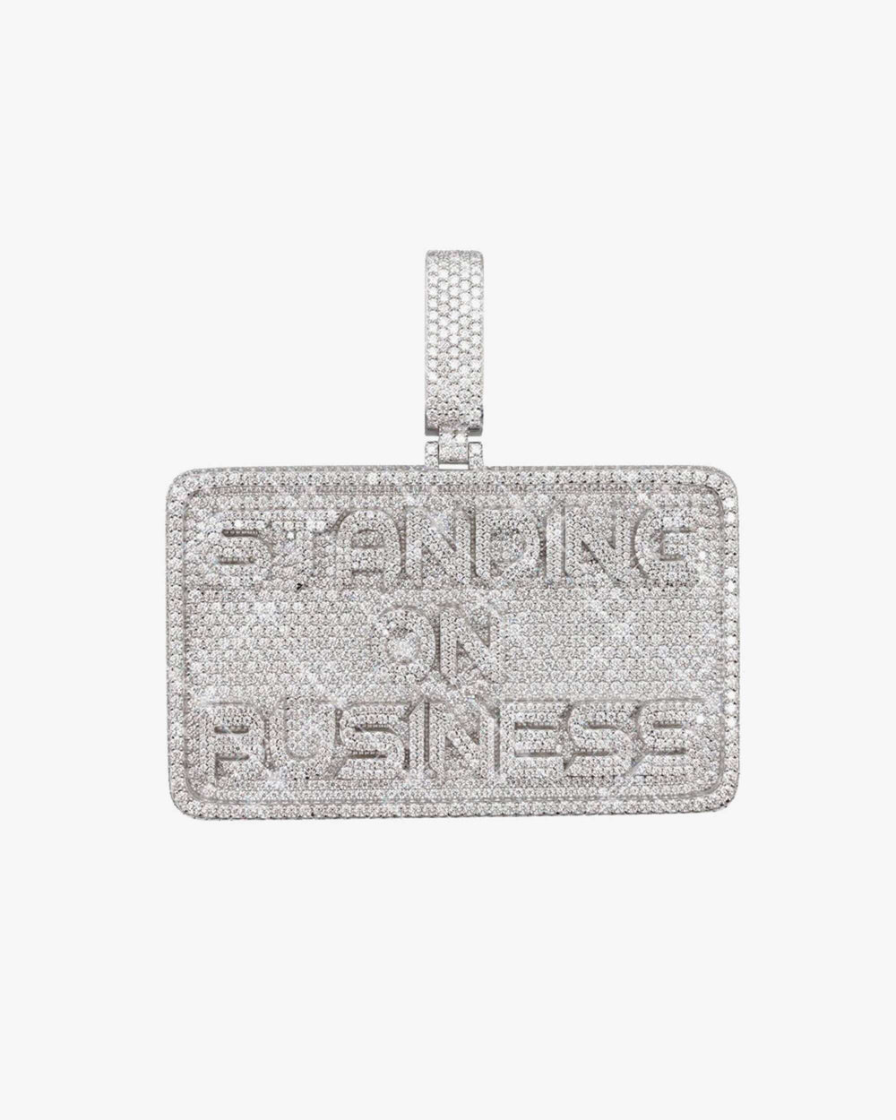 standing on business moissanite custom name pendant 14k gold ICECARTEL f6