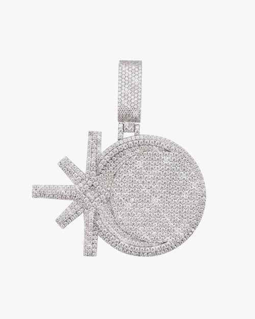 star and moon custom circle pendant 14k gold ICECARTEL