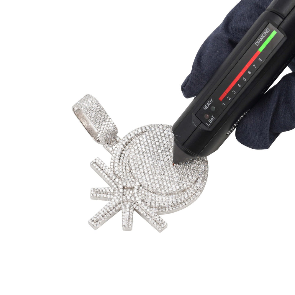 star and moon custom circle pendant 14k gold ICECARTEL test