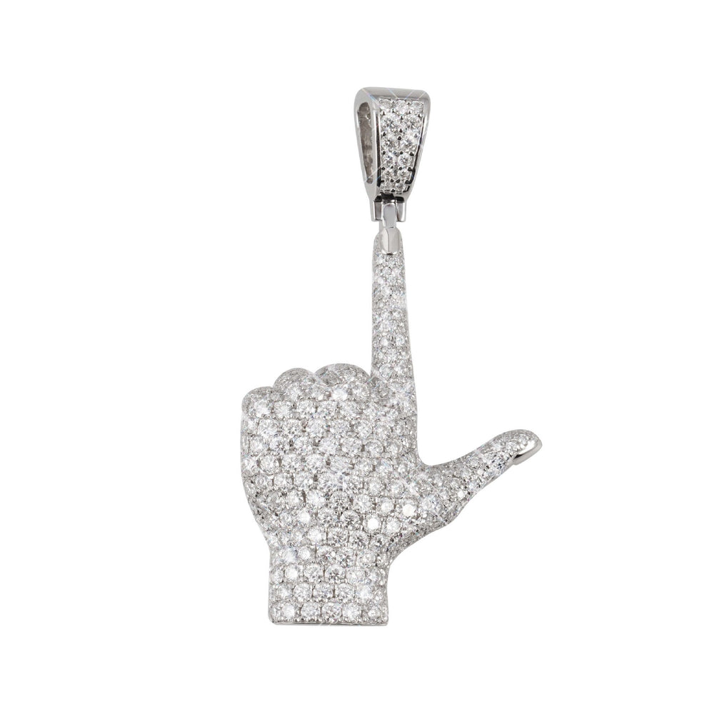 straight up custom moissanite logo pendant 14k gold icecartel back