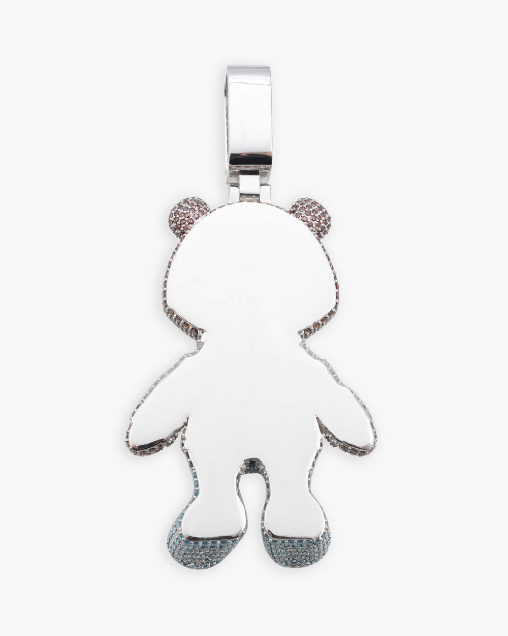 teddy bear custom moissanite logo pendant 14k gold icecartel back