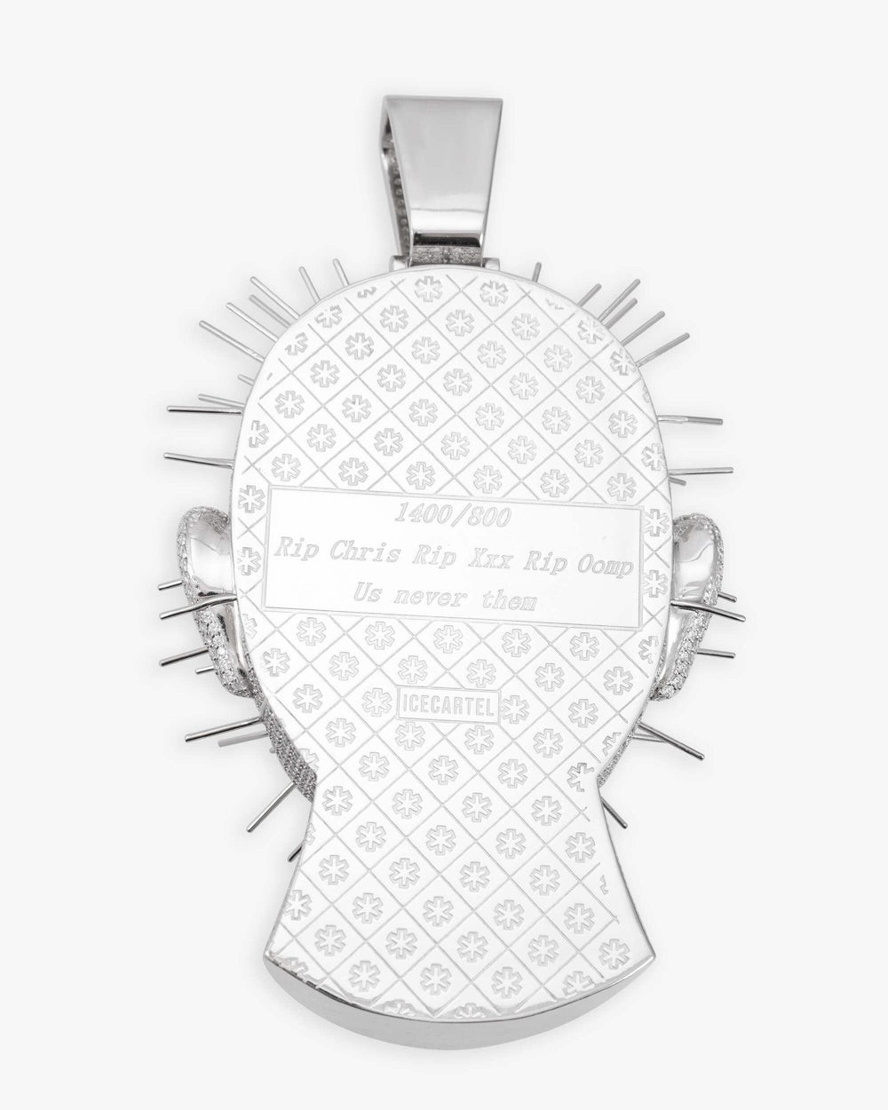 trippie redd custom diamond pendant 14k gold icecartel back