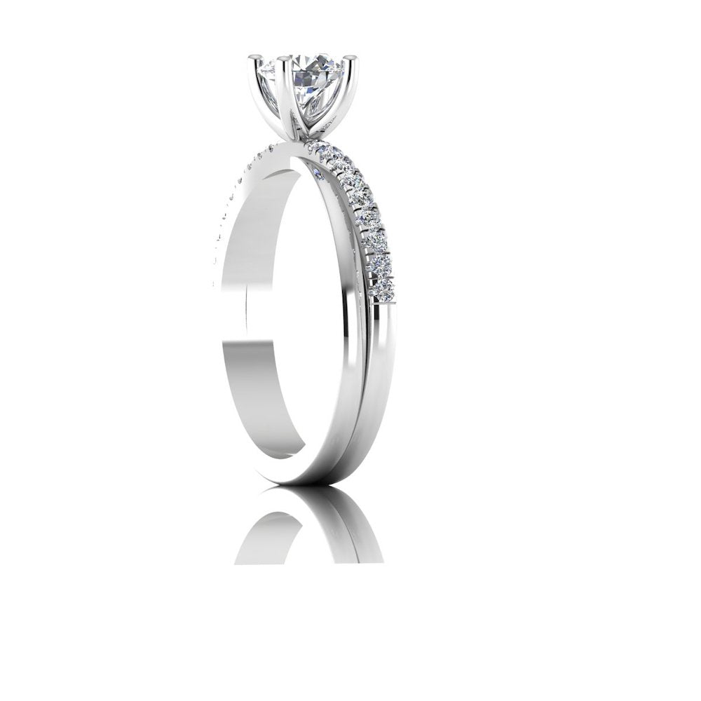 Twisted Moissanite Engagement Ring edge