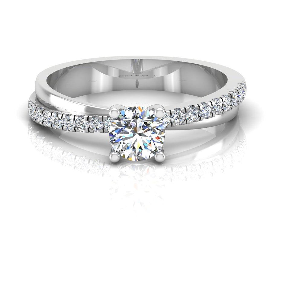 Twisted Moissanite Engagement Ring front