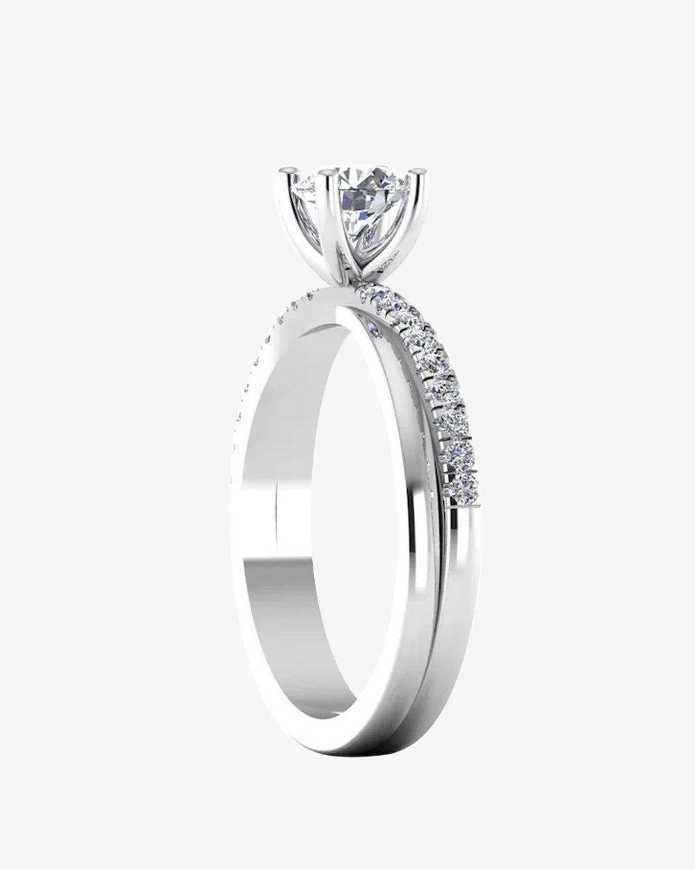 twisted prong moissanite engagement ring icecartel side