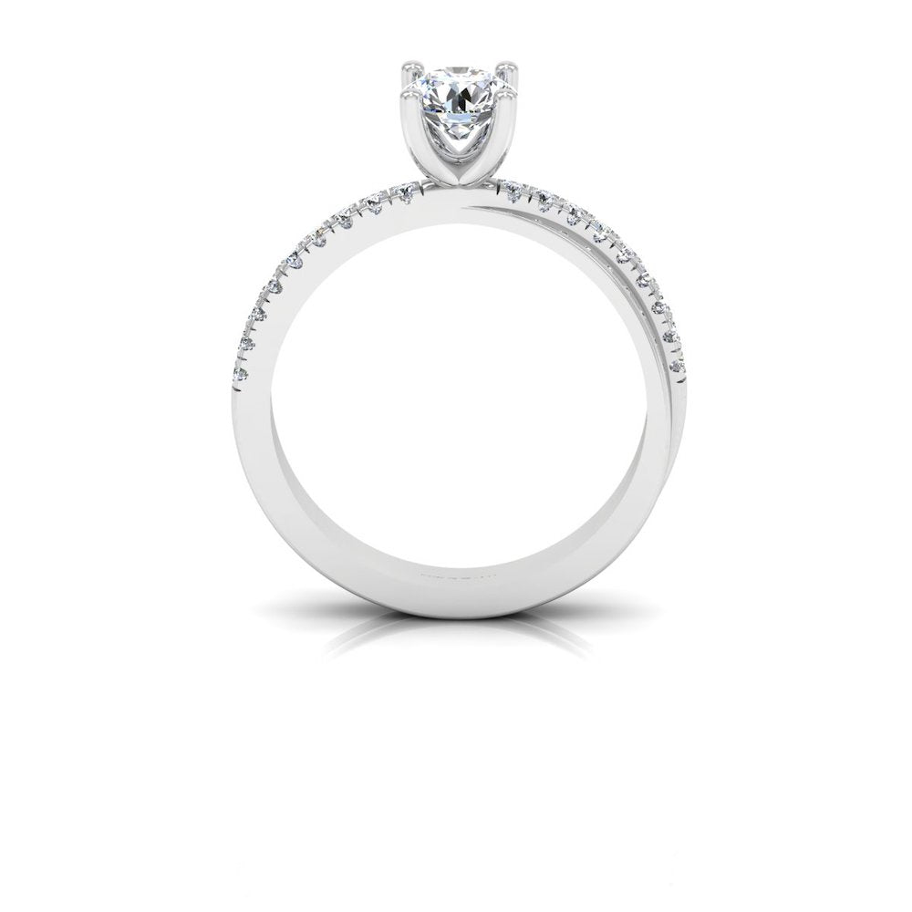 Twisted Moissanite Engagement Ring side 2
