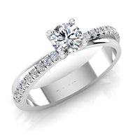 Twisted Moissanite Engagement Ring