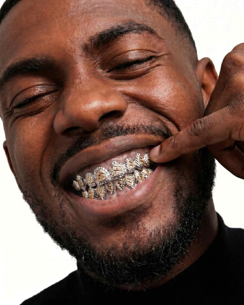 two tone diamond cut grillz icecartel model