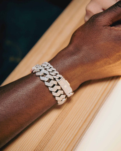 Moissanite Cuban Link Bracelet 14K Gold (ALL SIZES)
