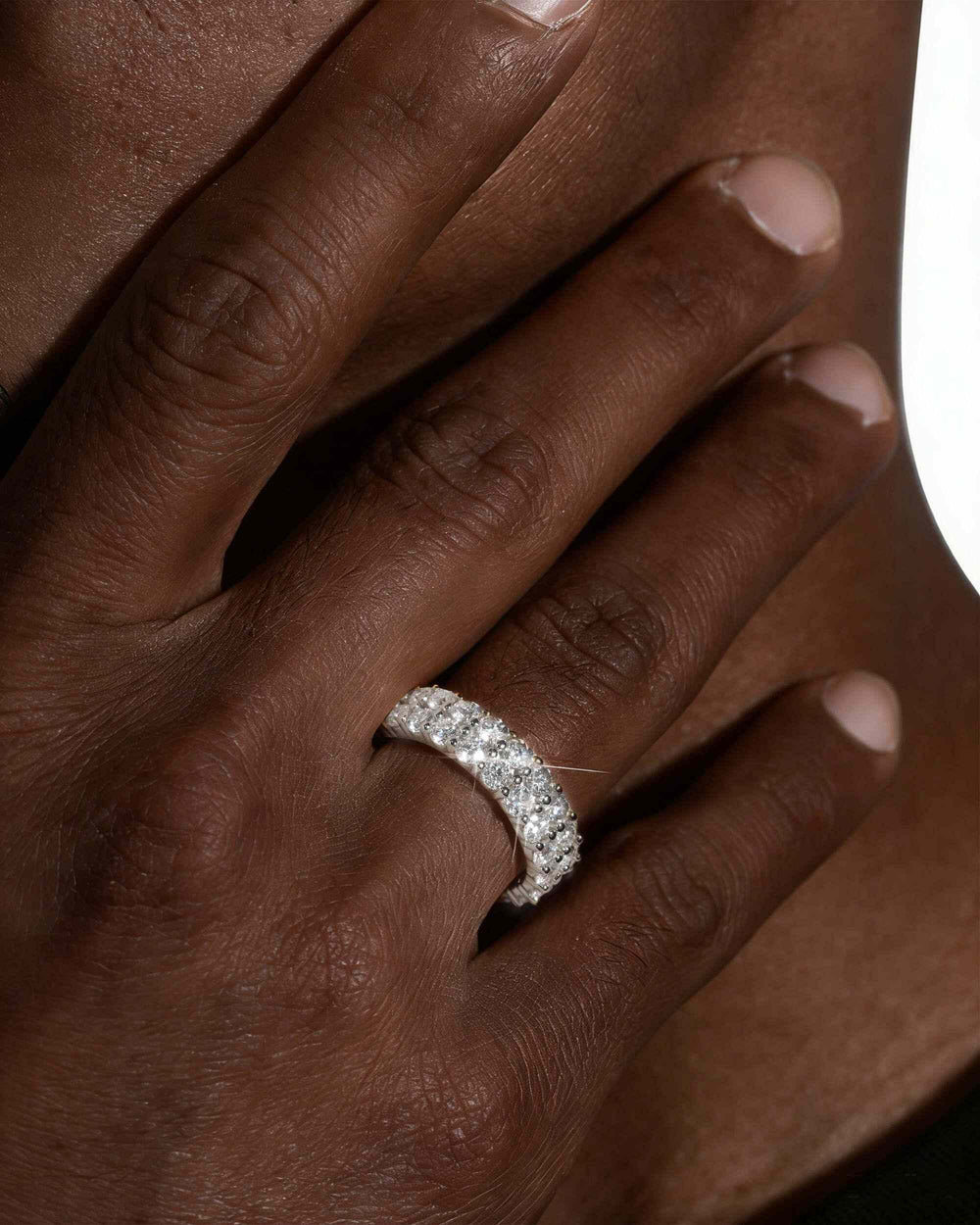 vvs 2 row iced band ring 14k gold icecartel model