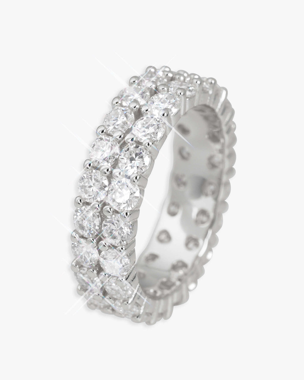 vvs 2 row iced band ring 14k gold icecartel side