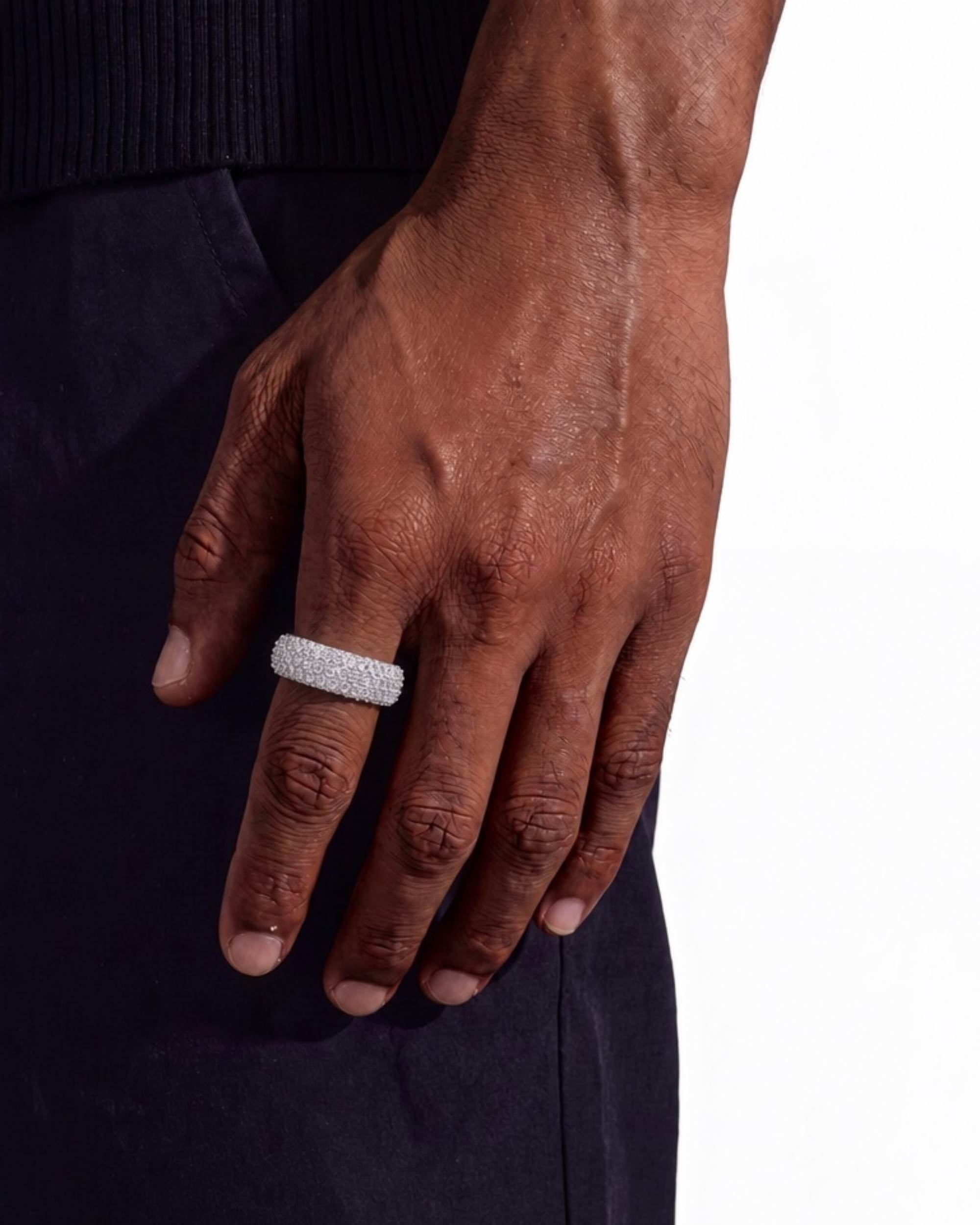 VVS 5-Row Iced Band Ring 14K Gold - IceCartel™