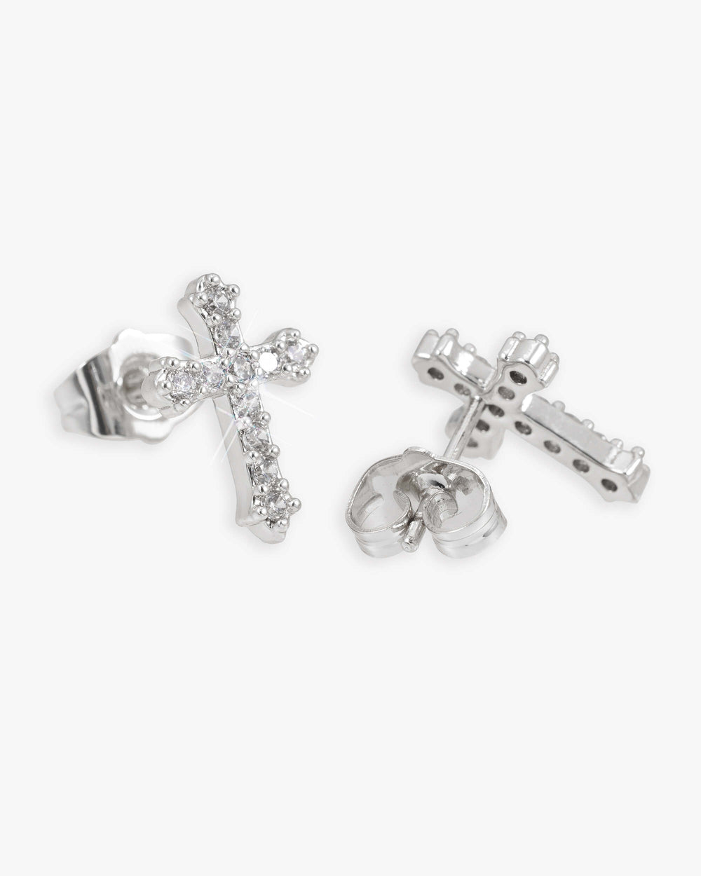 VVS Cross Earrings 14K Gold