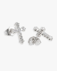 VVS Cross Earrings 14K Gold