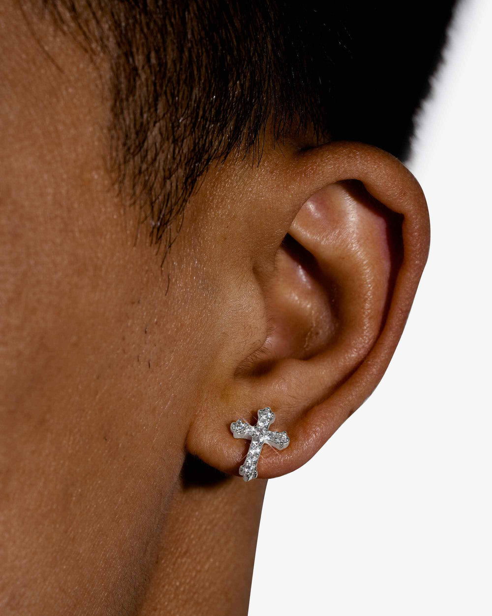 VVS Cross Earrings 14K Gold