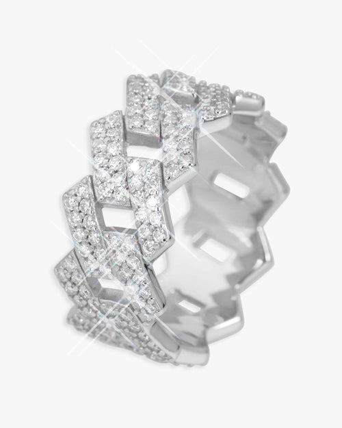 vvs cuban link ring 14k gold icecartel side