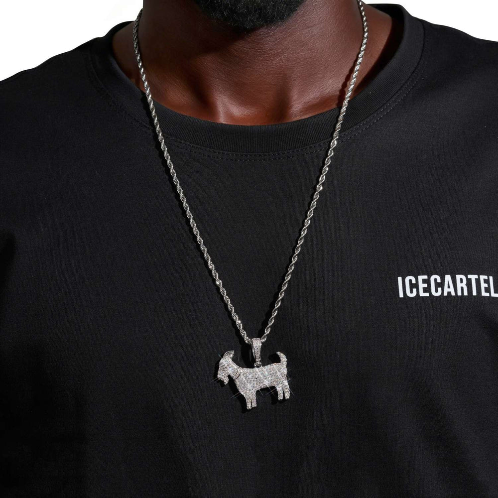 vvs goat pendant 14k gold white model