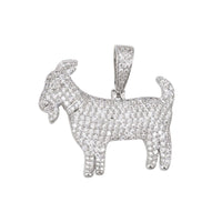 vvs goat pendant 14k gold white