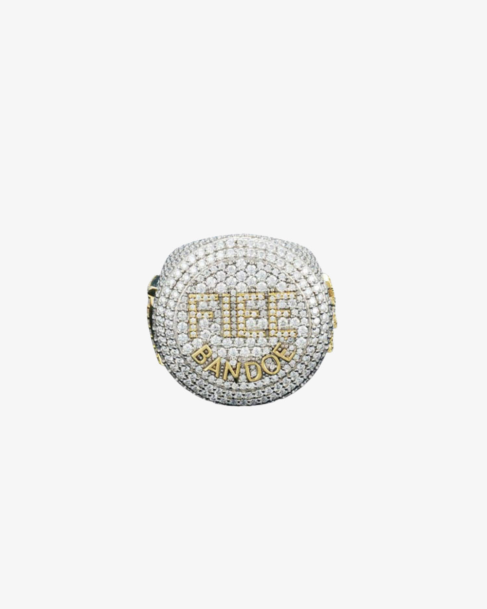 vvs moissanite custom ring yellow gold white two tone icecartel front1