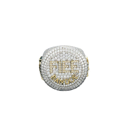 vvs moissanite custom ring yellow gold white two tone icecartel front1