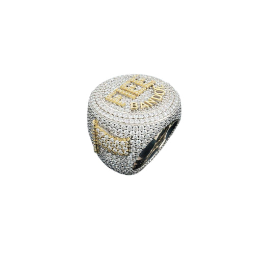 vvs moissanite custom ring yellow gold white two tone top1