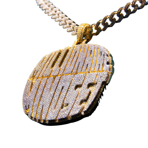 vvs moissanite diamond custom pendant 10k yellow gold millionaire on chain1