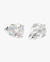 VVS Moissanite Stud Earrings (ALL SIZES) - White Gold 10mm