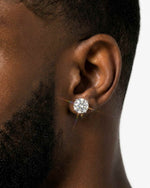 VVS Moissanite Stud Earrings (ALL SIZES) - White Gold 10mm