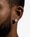 VVS Moissanite Stud Earrings (ALL SIZES) - Yellow Gold 10mm