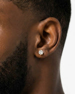 VVS Moissanite Stud Earrings (ALL SIZES) - White Gold 5mm