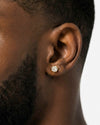 VVS Moissanite Stud Earrings (ALL SIZES) - Yellow Gold 5mm