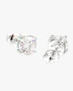 VVS Moissanite Stud Earrings (ALL SIZES) - White Gold 7mm