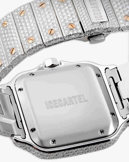 vvs moissanite watch rose gold white background px new back