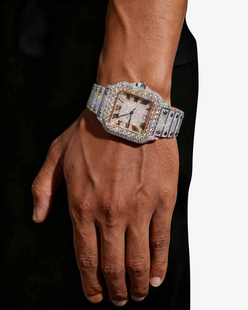 vvs moissanite watch rose gold white background px new model