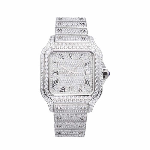 VVS Moissanite watch white background
