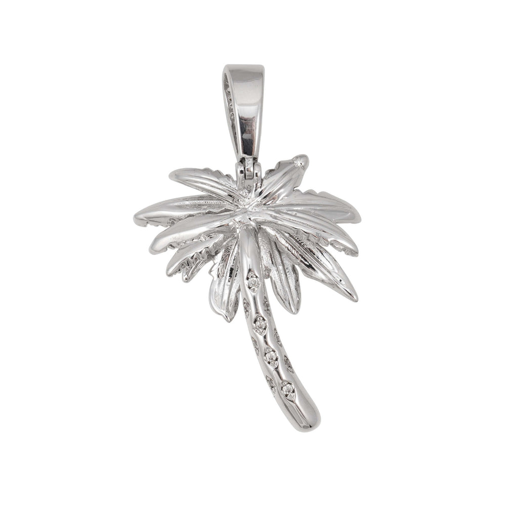 vvs palm tree pendant 14k gold back icecartelw