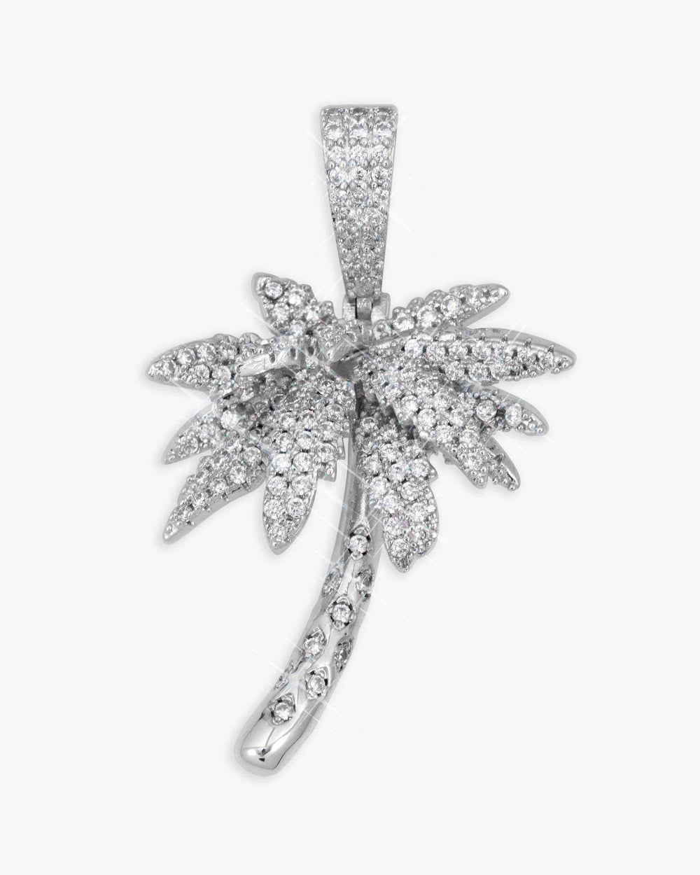 vvs palm tree pendant 14k gold icecartel front