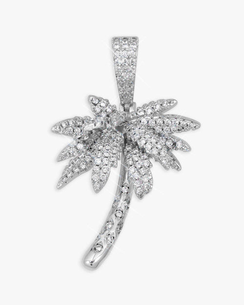 vvs palm tree pendant 14k gold icecartel front
