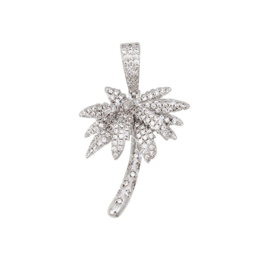 vvs palm tree pendant 14k gold icecartel main white