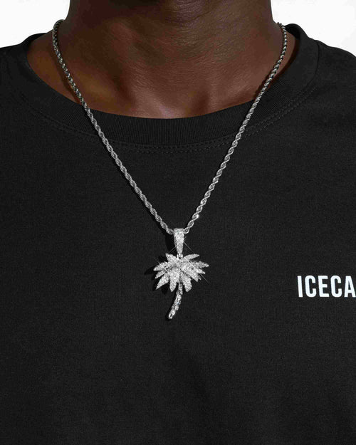vvs palm tree pendant 14k gold icecartel shoot
