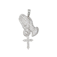 vvs praying hands pendant 14k gold icecartel white